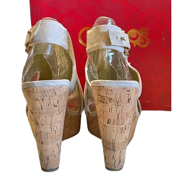 NEW Carlos Santana ESPADRILLE SANDALS Malor Slingback Platform Wedge SHOES 9.5 - Picture 4 of 8